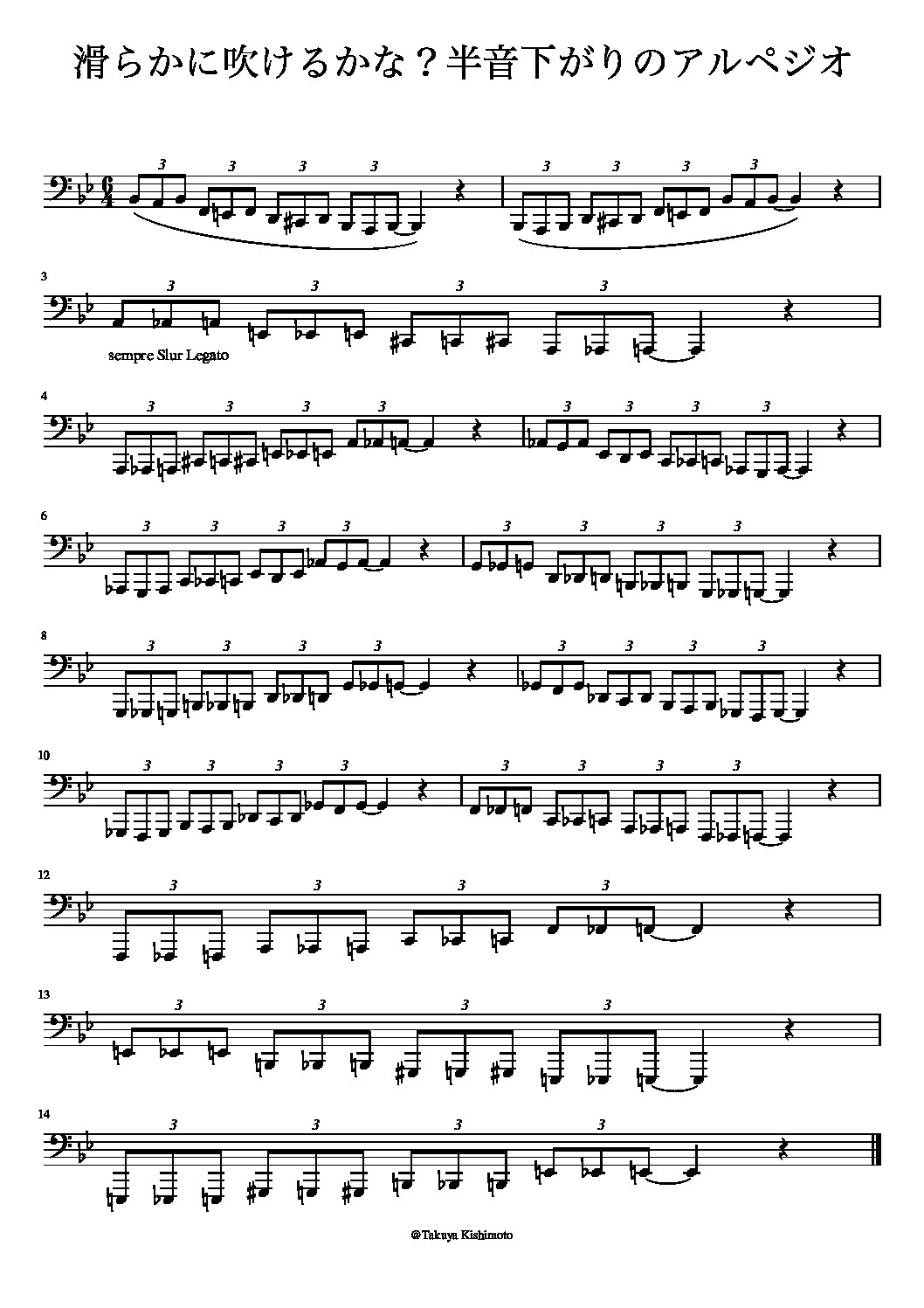 アルペジオ練習の楽譜を無料ダウンロードして一緒にやってみよう!! | Takuyablog